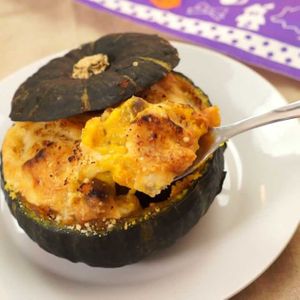 「豆乳坊ちゃんかぼちゃグラタン」のレシピ動画