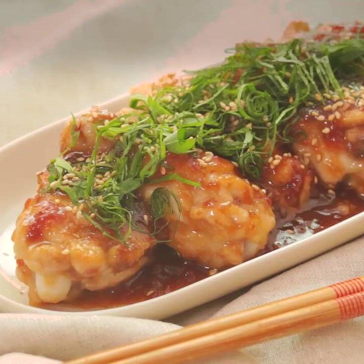 鶏手羽元の甘酢っぱだれ