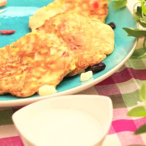 「コーンパンケーキ」のレシピ動画