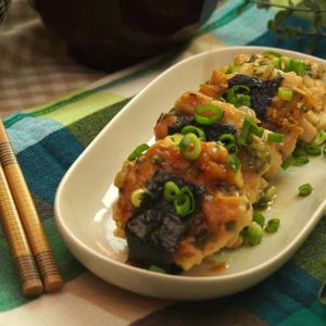 「鶏むね肉のしそチーズ磯辺焼き」のレシピ動画