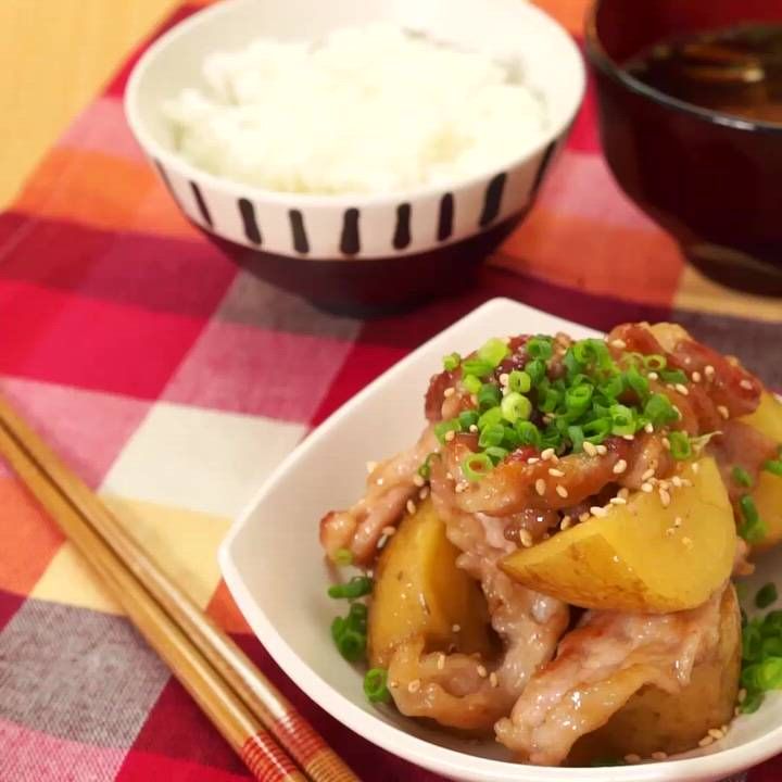 豚じゃが味噌炒め