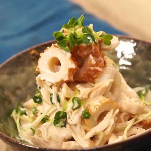 ささみとちくわのわさびマヨ和え