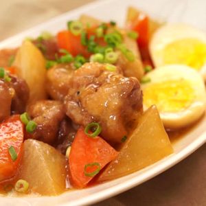 「豚こまと大根の角煮風」のレシピ動画