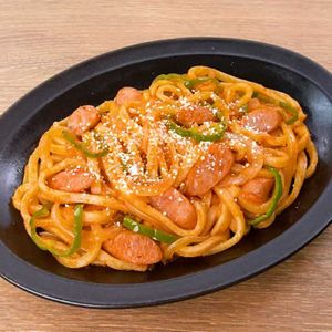 「ナポリタン風焼きうどん」のレシピ動画