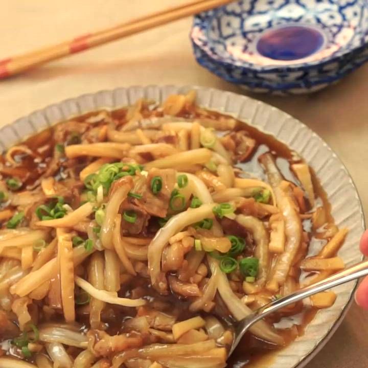 白菜と豚肉の黒酢炒め