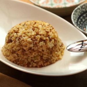 「肉みそチャーハン」のレシピ動画