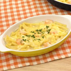 「えびクリームグラタン」のレシピ動画