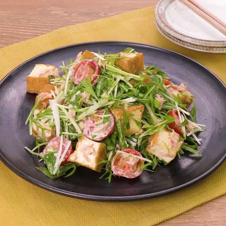 さっぱりした一皿を追加!水菜とマヨネーズの人気サラダレシピ26選