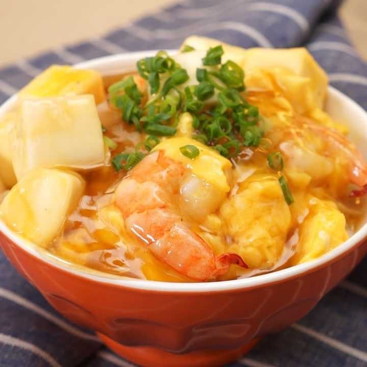 エビとはんぺんのあんかけ丼