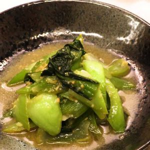 チンゲン菜のにんにくみそ炒め