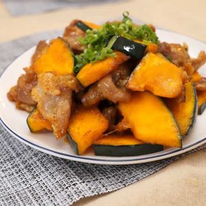 かぼちゃと豚肉のスタミナだれ