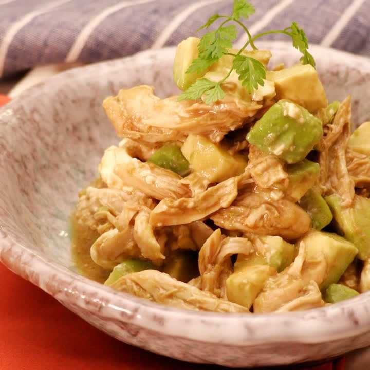 ささみとクリームチーズのわさび醤油和え