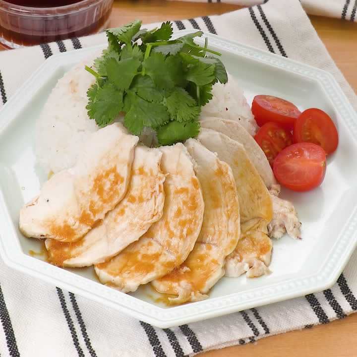 炊飯器にお任せ シンガポールチキンライスのレシピ動画 作り方 Delish Kitchen