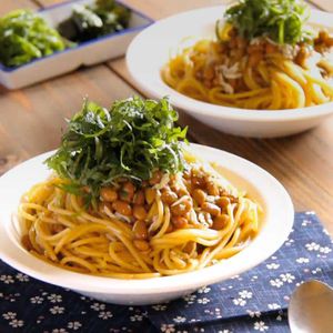 「納豆しらすの和風パスタ」のレシピ動画