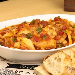「豚肩ロースときのこのトマト煮」のレシピ動画