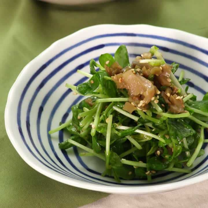 やみつき豆苗ザーサイ