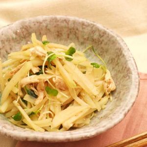 「じゃがいもとささみのさっぱりサラダ」のレシピ動画