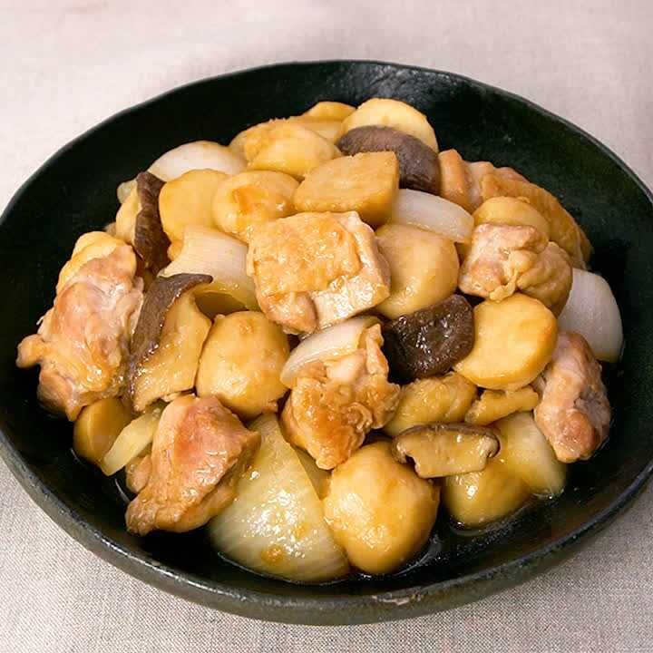 里芋と鶏肉のオイスター炒め