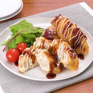 「もやしとチーズの肉巻きフライ」のレシピ動画