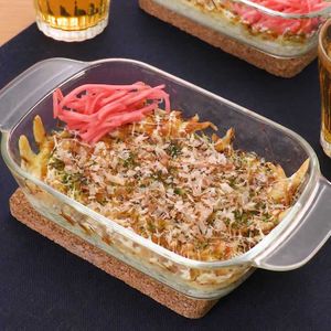 「お好み焼き風巣ごもり卵」のレシピ動画