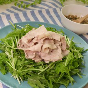 「豚しゃぶと水菜のおかずサラダ」のレシピ動画
