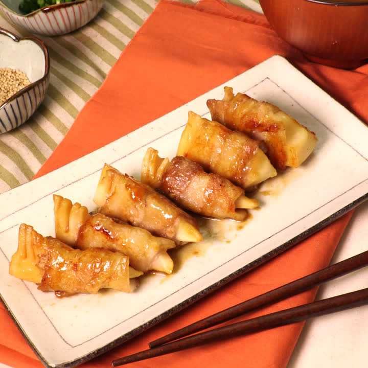 たけのこ肉巻き
