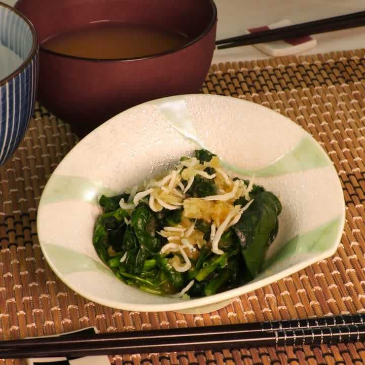 しらすとほうれん草のみぞれ和え
