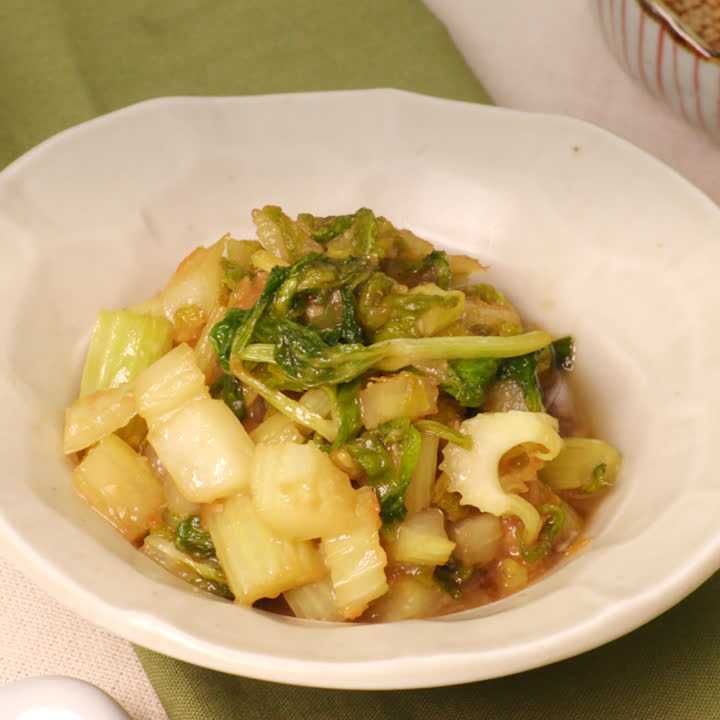 セロリの味噌炒め