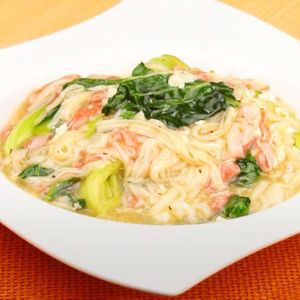 「チンゲン菜とカニかまぼこあんかけ」のレシピ動画