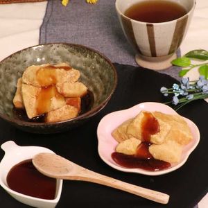 ほうじ茶ラテ風わらび餅