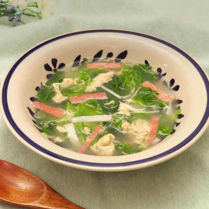 レタスと卵のあっさりスープ