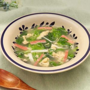 「レタスと卵のあっさりスープ」のレシピ動画