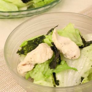 「韓国のりとレタスのサラダ」のレシピ動画