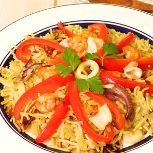 「パスタパエリア」のレシピ動画