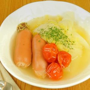白菜とソーセージのポトフ