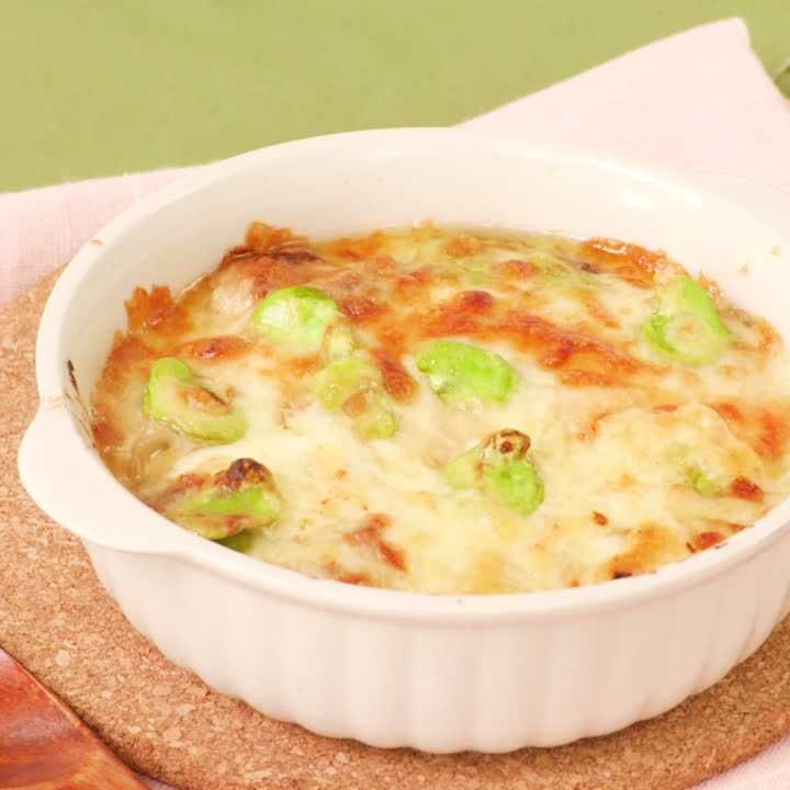 そら豆の和風グラタン