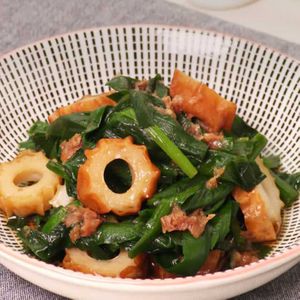 「にらとちくわのおかか煮」のレシピ動画