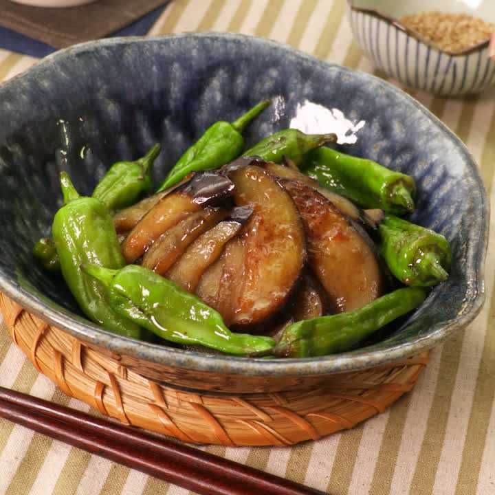 なすとししとうの梅和え