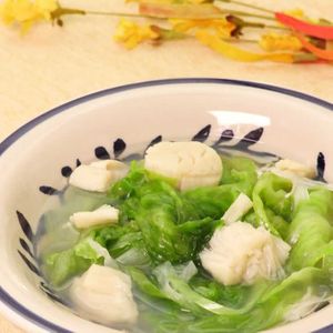 レタスとほたての中華煮