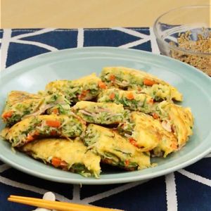 「水菜のチヂミ」のレシピ動画