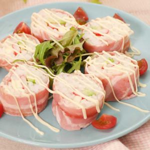 「ベーコン巻き寿司」のレシピ動画