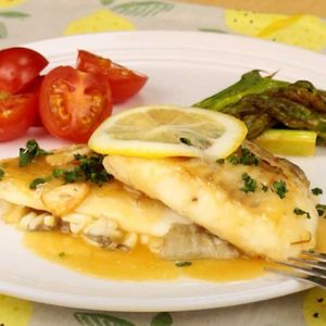 「ヒラメのムニエルレモンバターソース」のレシピ動画