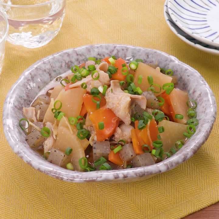 レンジでもつ煮込み