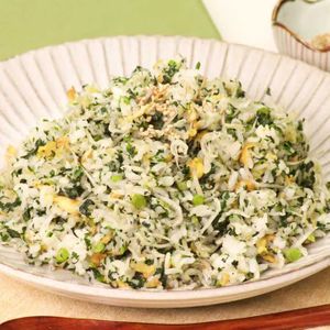 「春菊とじゃこのチャーハン」のレシピ動画