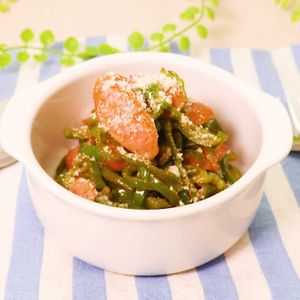 「無限ピーマンナポリタン」のレシピ動画