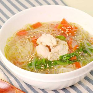 「ささみとレタスの春雨スープ」のレシピ動画