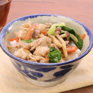 「豚肉とチンゲン菜のあんかけ丼」のレシピ動画