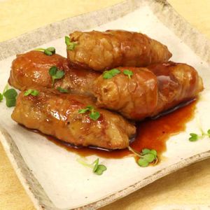 「梅もやしの肉巻き」のレシピ動画