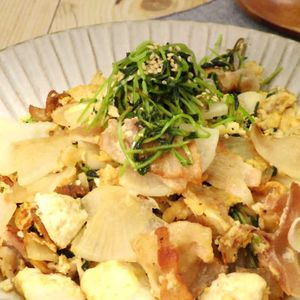 「豚バラ大根の味噌チャンプルー」のレシピ動画