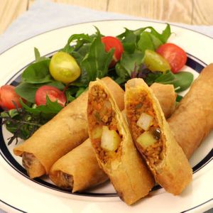 「キーマカレー春巻き」のレシピ動画